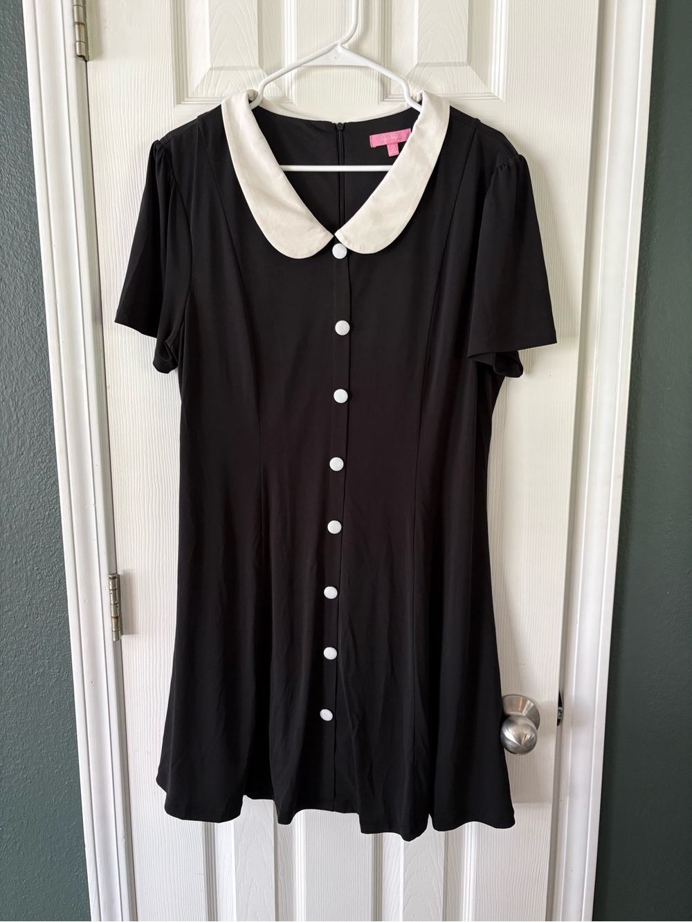 Sugar Thrillz Black Dress with White Collar